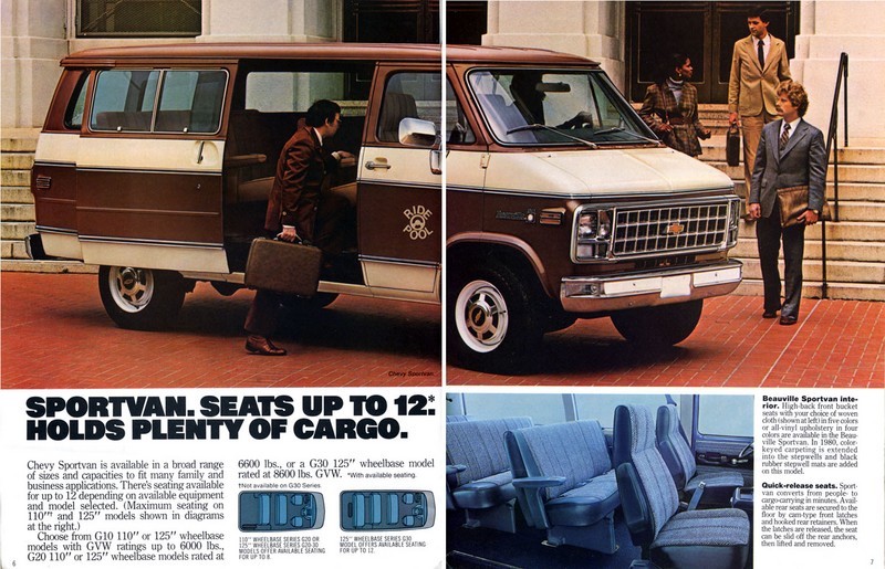1980 Chevrolet Vans Brochure Page 7
